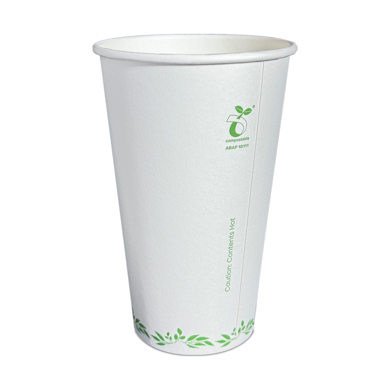 16oz PLA Single Wall Coffee Cup White | ECO friendly | Natural Green ...