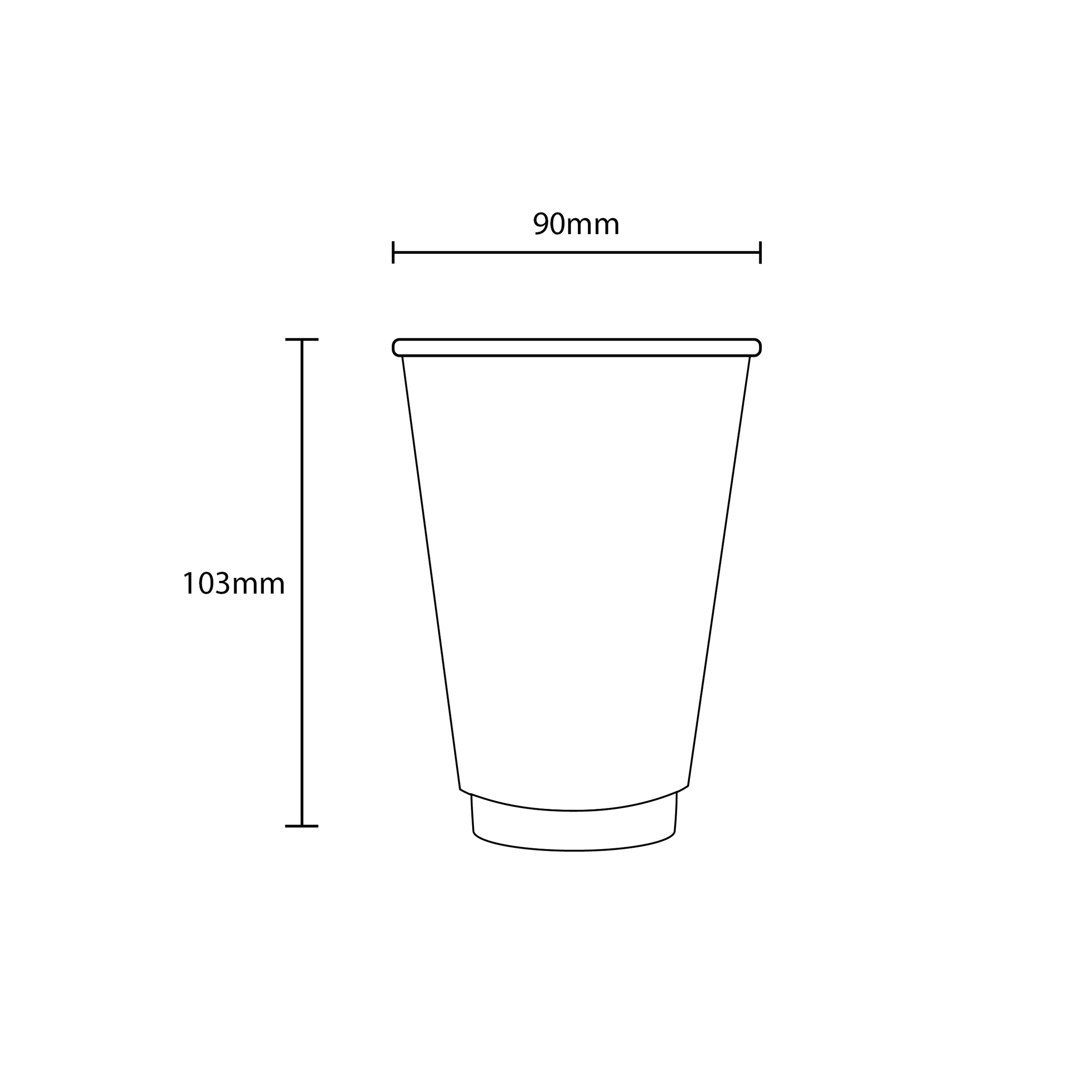 12oz PLA Double Wall Coffee Cup White | ECO friendly | Natural Green ...