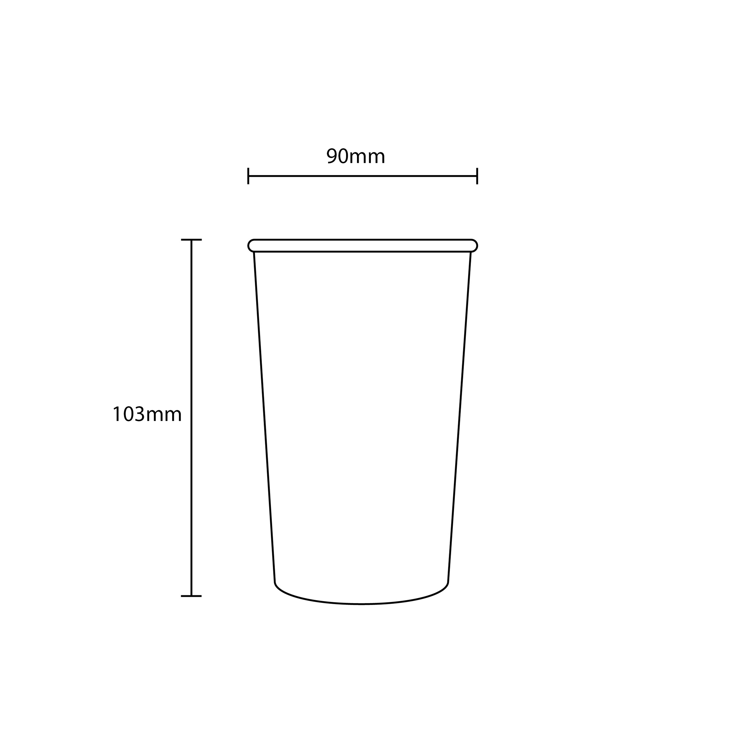 12oz PLA Single Wall Coffee Cup White | ECO friendly | Natural Green ...