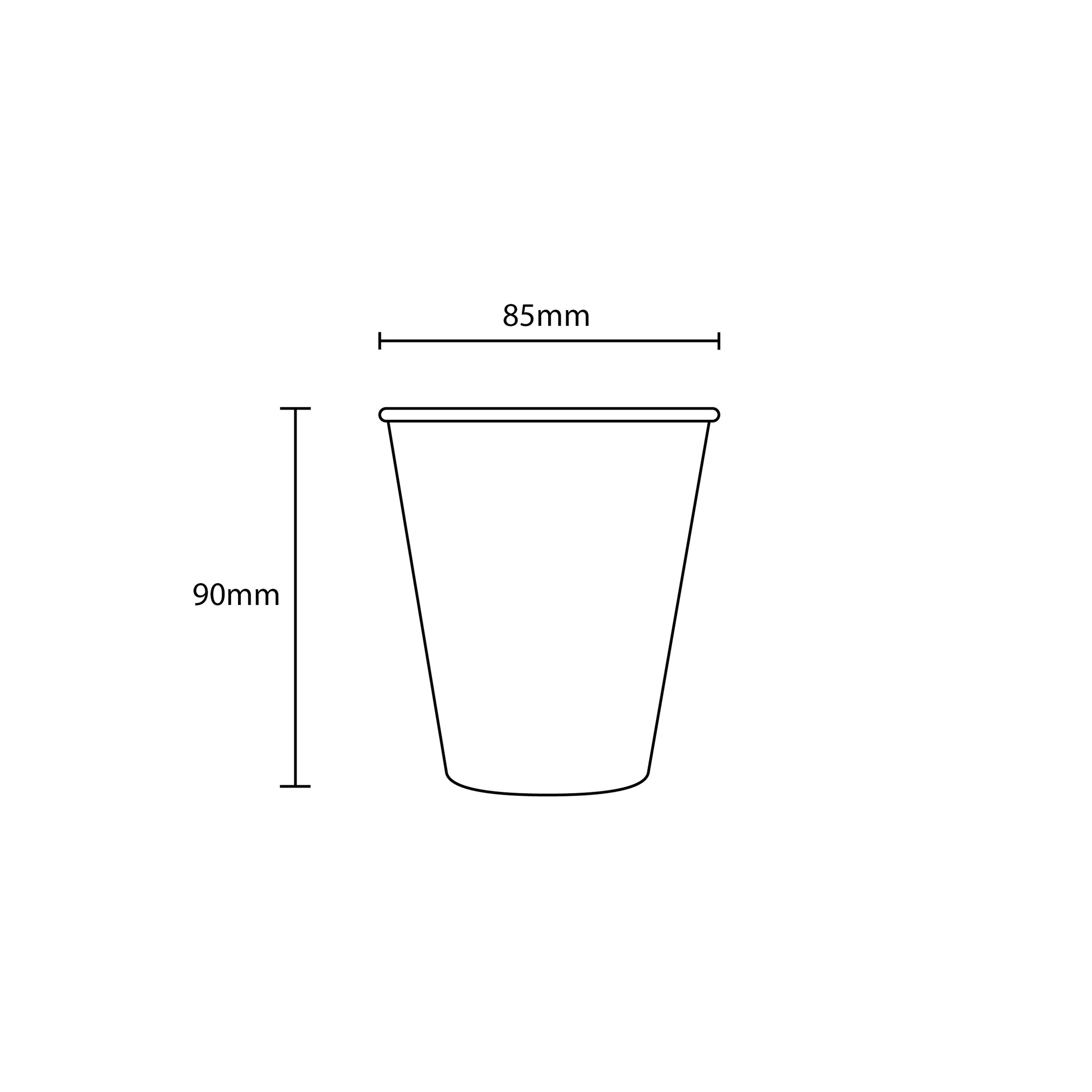 8oz PLA Single Wall Coffee Cup White | ECO friendly | Natural Green ...